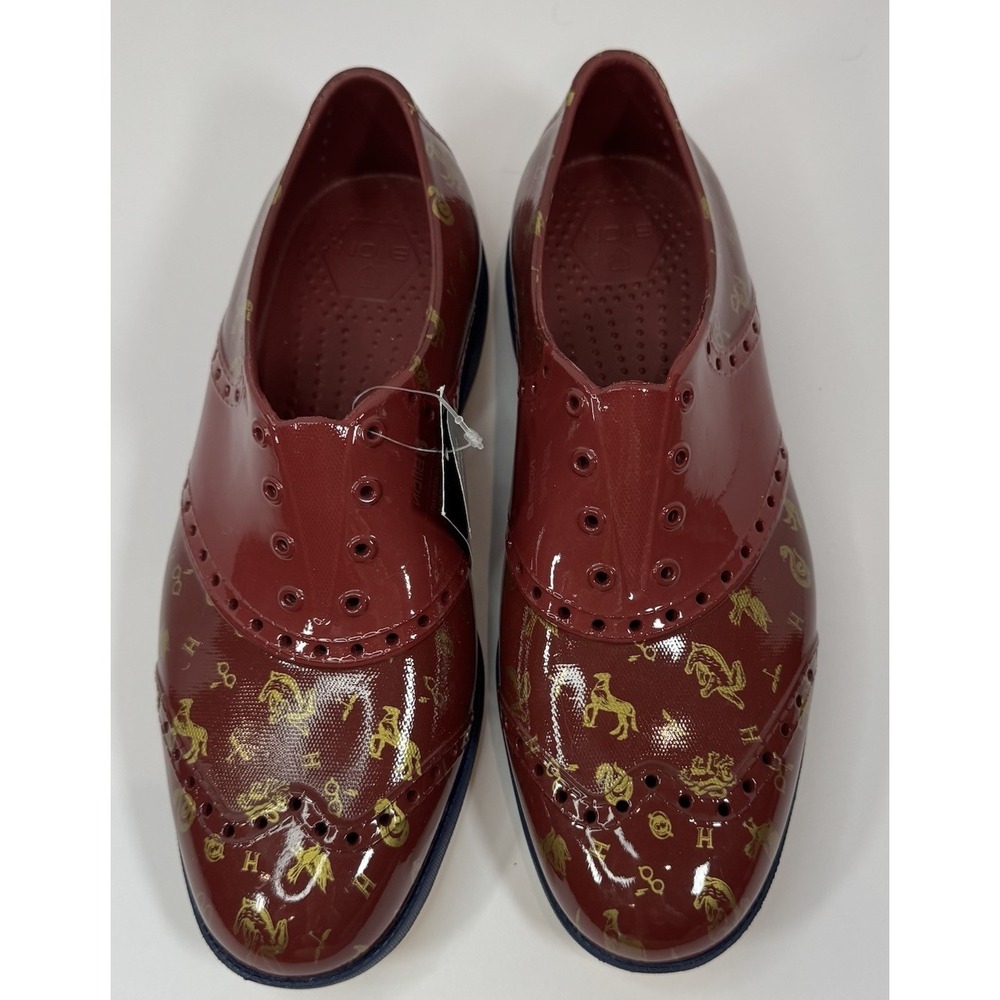 BIION Harry Potter Burgundy Patent Golf Shoes Unisex Men 7 Women9 Waterproof NWT - Picture 2 of 8